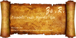 Zsadányi Renáta névjegykártya