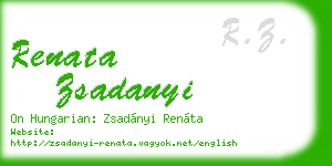 renata zsadanyi business card